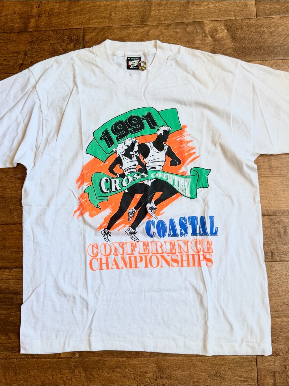 Vintage 1991 Cross Country Running Graphic tee